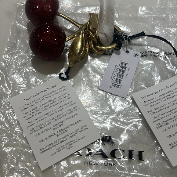 Original Coach Red and Gold Cherry Key Holder - Picture 15 of 15